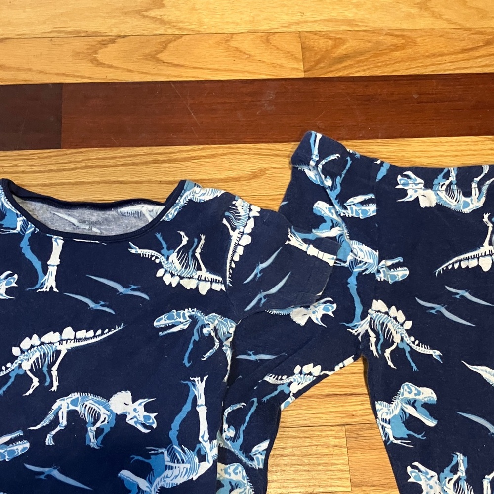 Carter's Navy Dinosaur Skeleton Pajama Set - Picture 2 of 2